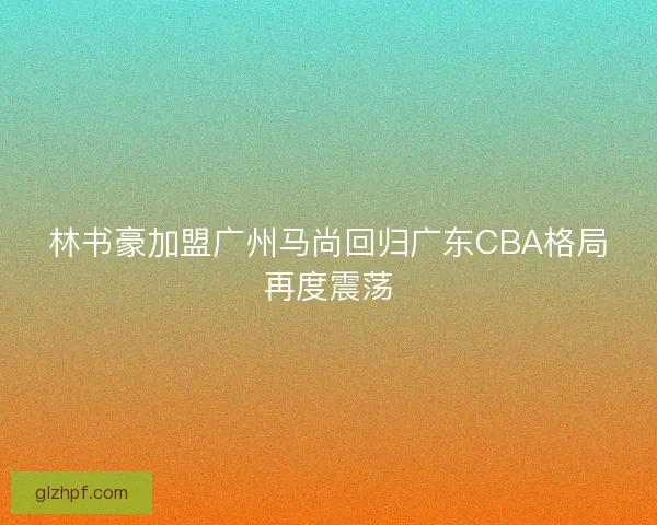 林书豪加盟广州马尚回归广东CBA格局再度震荡